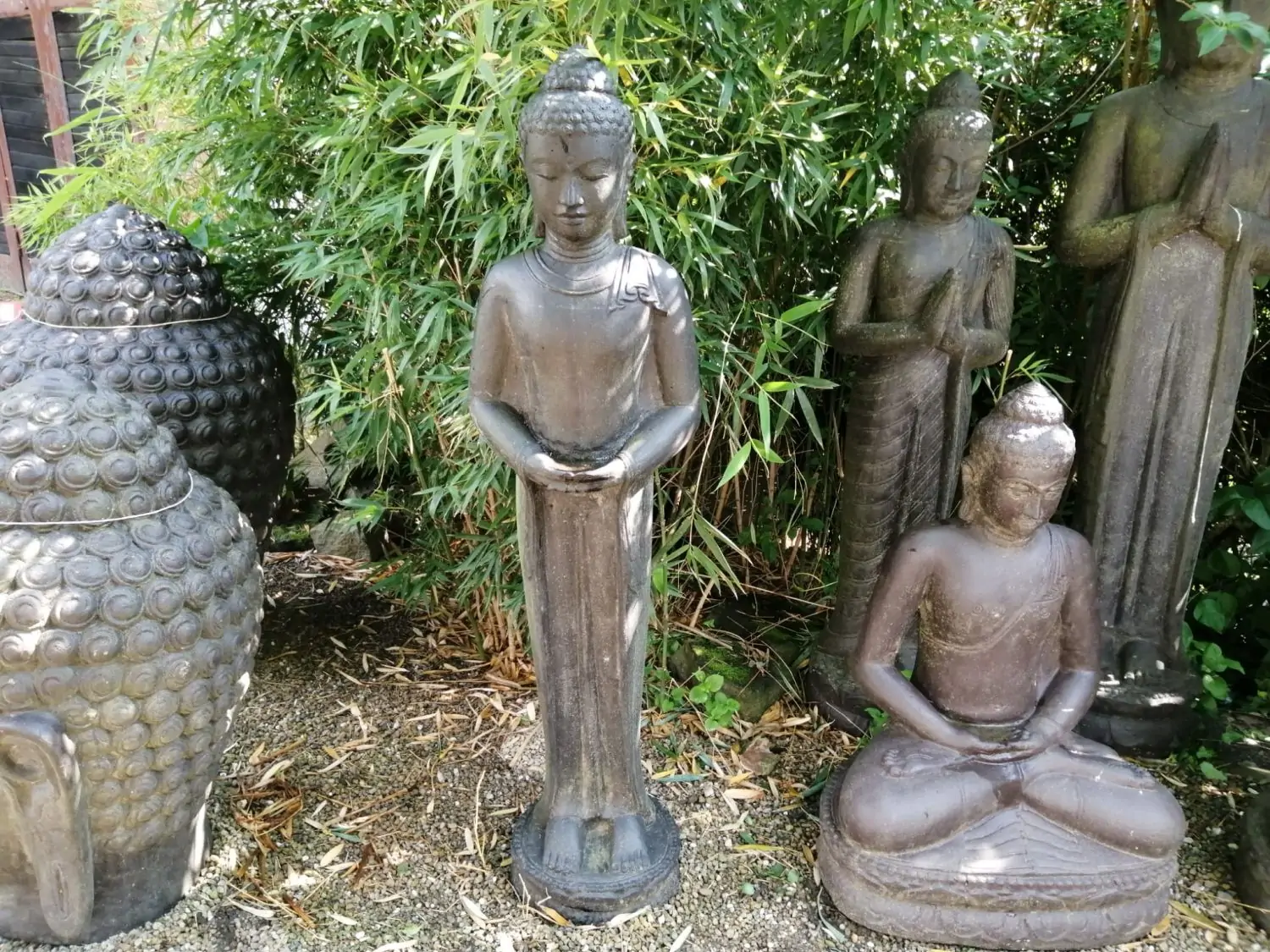 Product image 4 of the product “Buddha standing, cast stone, 151cm height ”